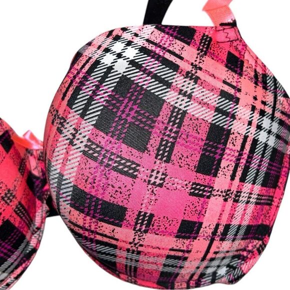 Love Affair cute pink white and plaid bra. New - Picture 4 of 8